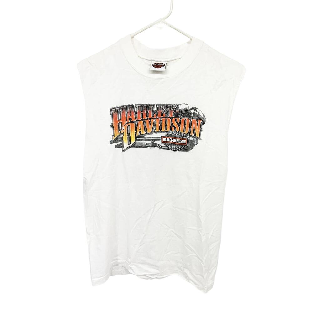 Harley-Davidson Mens White Sleeveless Shirt Size M Wytheville, VA